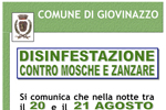 20/08: Disinfestazione contro mosche e zanzare